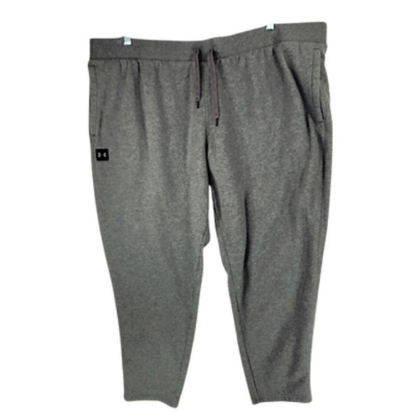 Under Armour 5XL Mens Sweatpants Jogger Fleece Lined Gray 50x31 Cotton Polyester - Picture 1 of 12